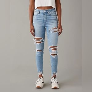 AE Next Level Ripped Super High-Waisted Jegging Size 12